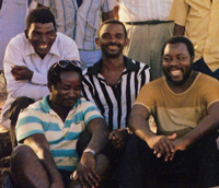 Jafary Aussi with artists Saidi, Charinda. and Amonde