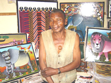 Omary Amonde (Omari Amonde) at his studio