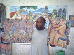 Sane Wadu in his studio