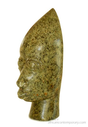 Metamorphosis by Bernard Matemera - green serpentine | h:45 cm