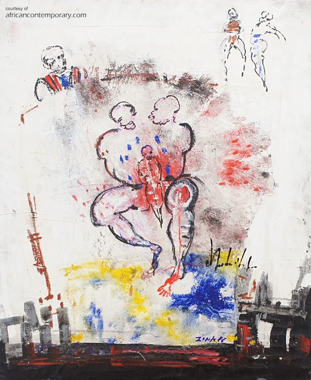 Scène de quartier by Dominique Zinkpé (2013)