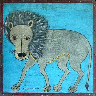 Lion by Edward Saidi Tingatinga
