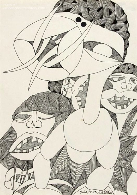untitled #2 by Ernesto Shikhani (1970) - indian ink on paper | 43 cm x 30 cm