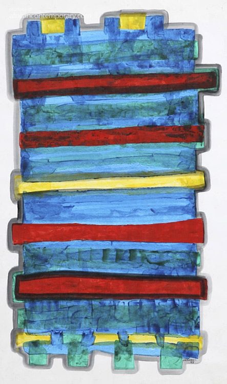 untitled #3 by Ernesto Shikhani (1995) - tempera on paper | 90 cm x 62 cm