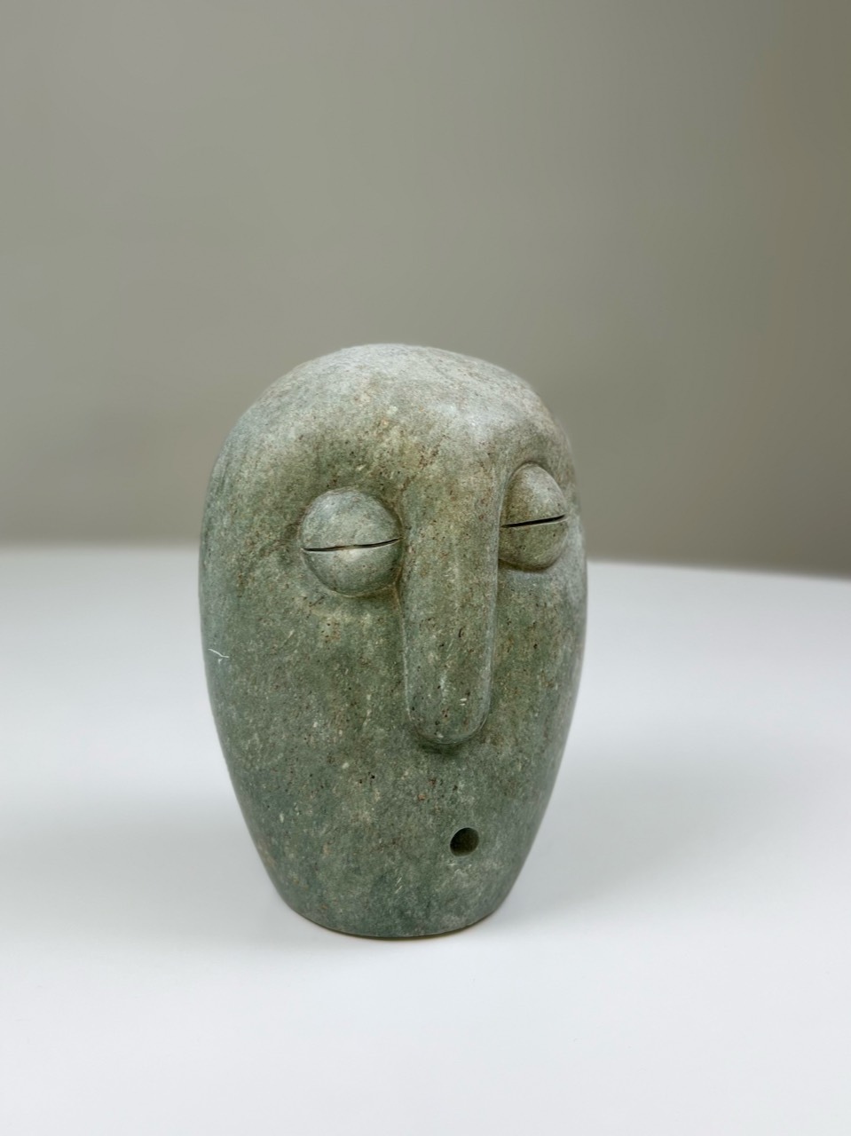 Fanizani Akuda ’Whistling Head’ 2006 - green serpentine stone