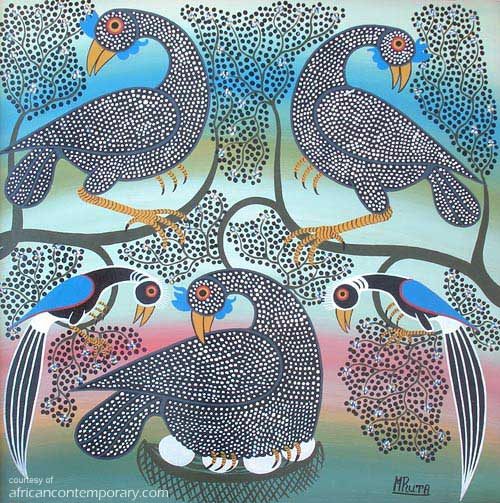Birds with eggs by Hashim Mruta Bushier