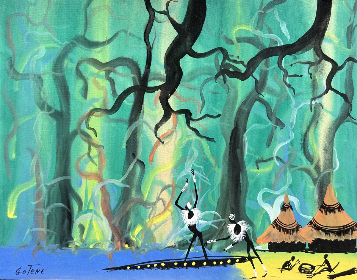 Enchanted Forest by Marcel Gotène (c.1950/60) - gouache on paper | 33 cm x 43 cm