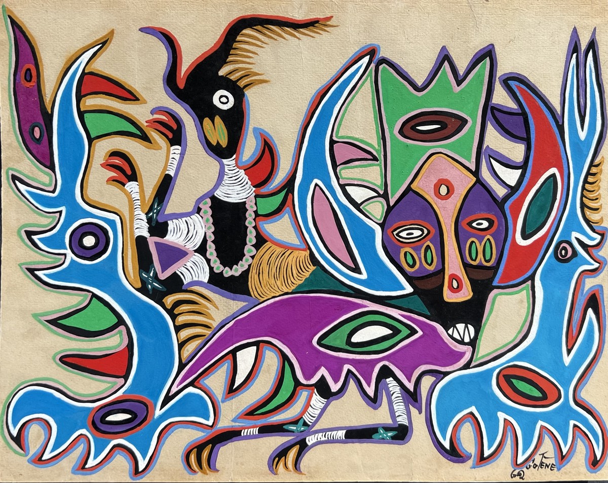 Spirits by Marcel Gotène (1962) - gouache on paper | 33 cm x 41 cm