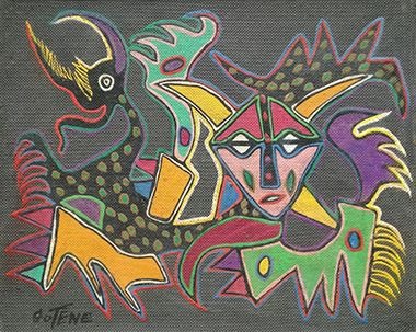 Bird and Mask by Marcel Gotène