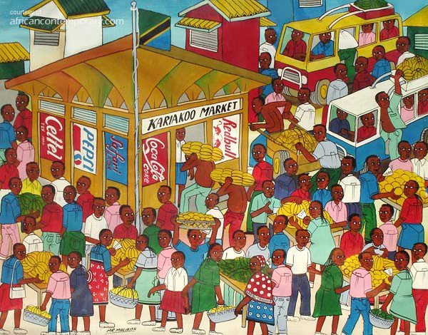 Kariakoo Market by Maurus Michael Malikita (2007) - oil on canvas | 80 cm x 100 cm
