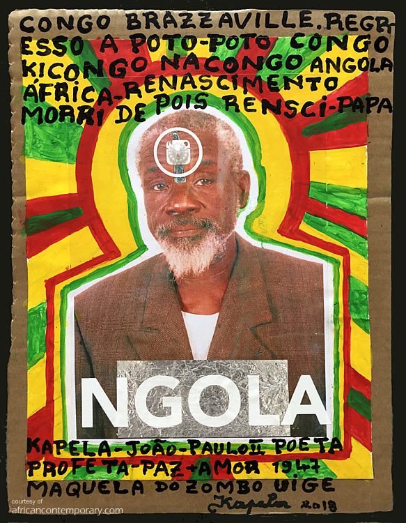 untitled #1 by Paulo Kapela (2018) - mixed media on cardboard | 41 cm x 32 cm