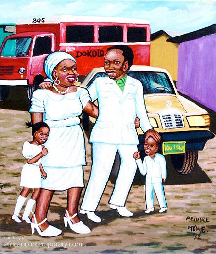 Bus Dokolo by Peintre Moke (1992) - oil on canvas | 85 cm x 73 cm