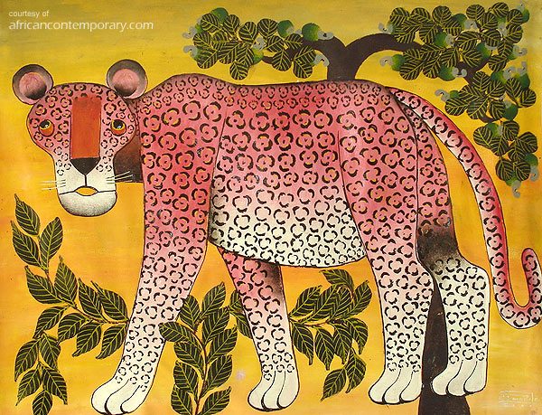 Leopard by Omari Amonde (2009) - oil on canvas | 80 cm x 100 cm