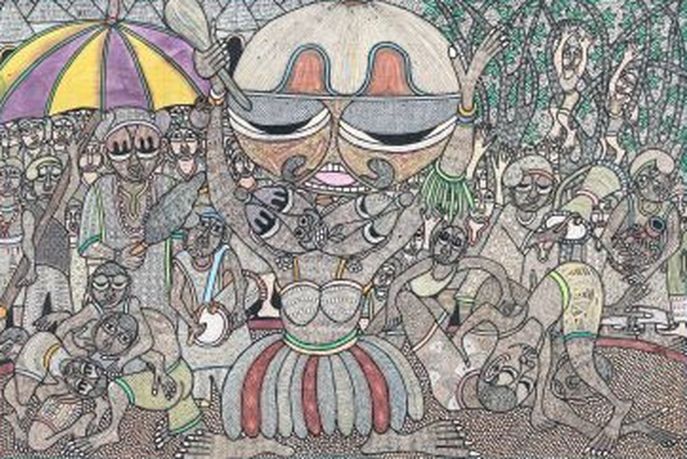 Village Life Under Kings Umbrella by Twins Seven-Seven (1971)