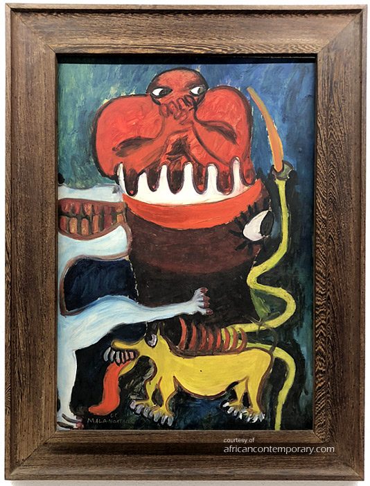 untitled #2 by Valente Malangatana Ngwenya (1962) - oil on masonite | 74 cm x 51 cm