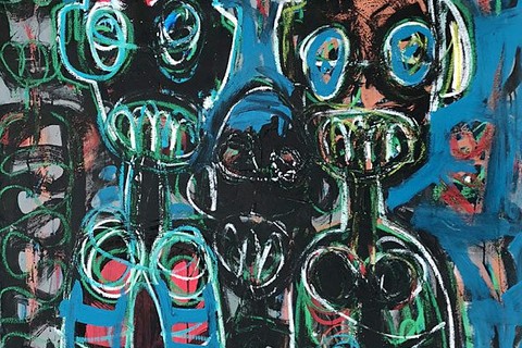 Aboudia Abdoulaye Diarrassouba 'untitled' 2018 SOLD