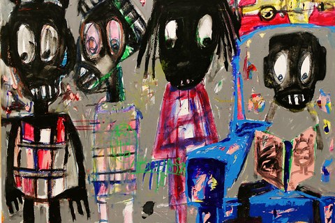 Aboudia Abdoulaye Diarrassouba 'Children of the Street' 2018