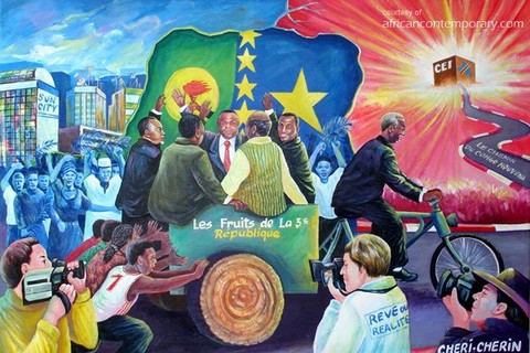 Chéri Chérin 'Les fruits de la 3eme République' 2008 - oil on canvas | 78 cm x 110 cm