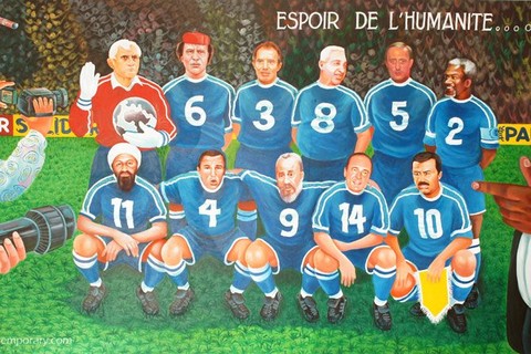 Chéri Chérin 'L'espoir de l'humanité' 2006 - oil and glitter on canvas | 125 cm x 260 cm