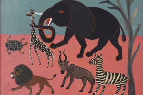 Savannah Life by Edward Saidi Tingatinga, 1968