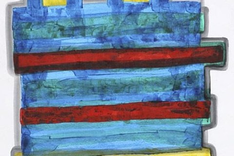 Ernesto Shikhani 'Untitled (Abstract Composition)' 1995 - tempera on paper | 90 cm x 62 cm