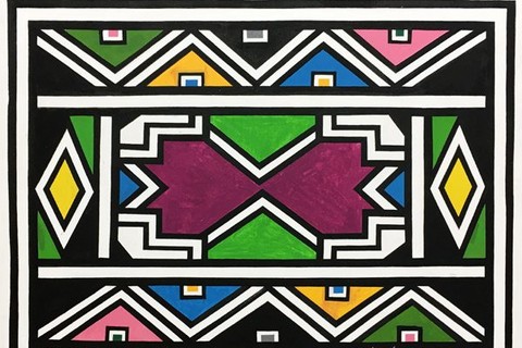 Esther Mahlangu 'Untitled (Ndebele Pattern IV)' 2016