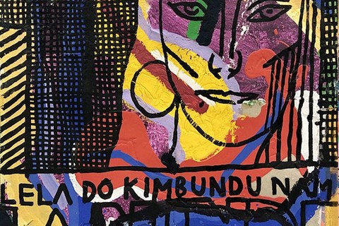 Francisco Vidal 'Lela do Kimbundu' 2018 - mixed media on handmade paper | 100 cm x 100 cm (39.4 in x 39.4 in)