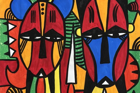 Jacques Zigoma 'Untitled (Two Masks)' 1971