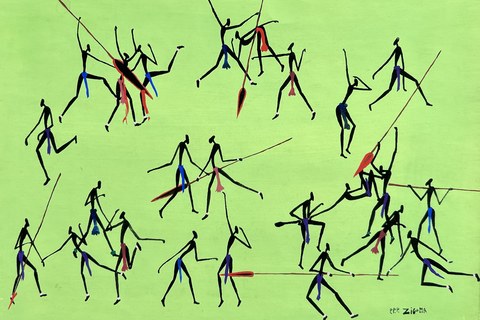 Jacques Zigoma 'Untitled (Warriors)' 1954