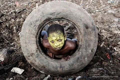 Mario Macilau 'Life goes on (green boy)' 2009 - C-print (edition of 6) | 66 cm x 100 cm