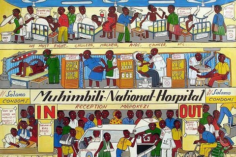 Maurus Michael Malikita 'Muhimbili Hospital' 2007 - oil on canvas | 80 cm x 106 cm (31.5 in x 41.7 in)