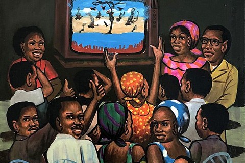 Peintre Moke 'Guerre du Golfe' 1991 - oil on canvas | 73 cm x 60 cm