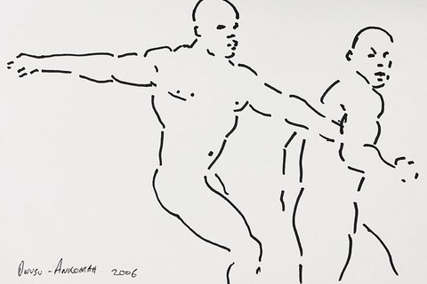 Owusu-Ankomah 'Track 27' 2006 - marker on paper | 25 cm x 32 cm