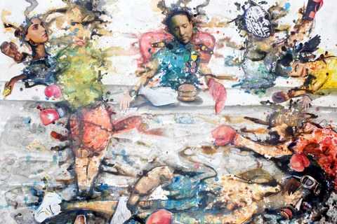 Steve Bandoma 'Cassius Clay (The last supper)' 2013