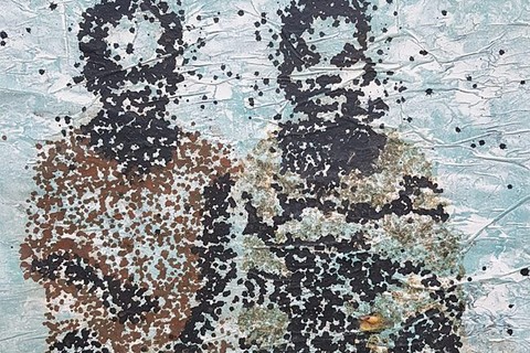 Yéanzi 'untitled' 2019 - mixed media on cardboard | 118 cm x 106 cm