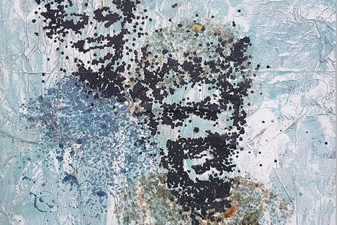 Yéanzi 'untitled' 2019 - mixed media on cardboard | 118 cm x 107 cm