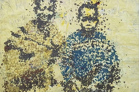 Yéanzi 'untitled' 2019 - mixed media on cardboard | 120 cm x 107 cm